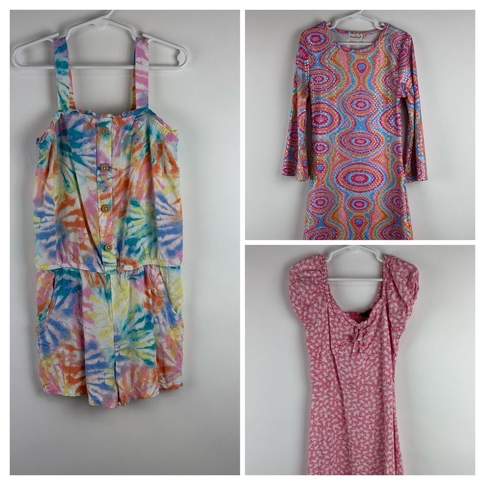 Girl's Dresses and Romper Lot of 3